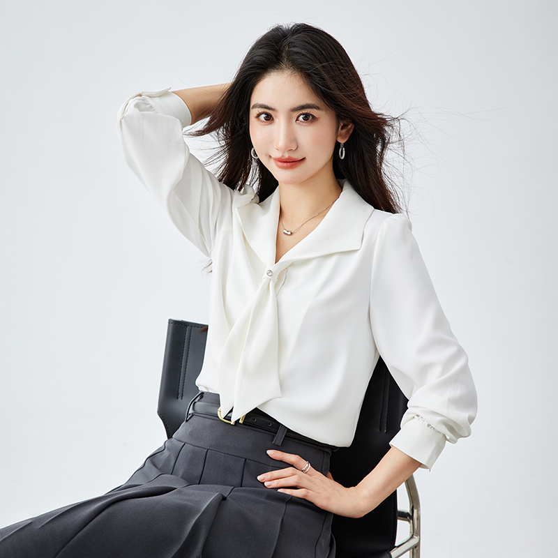 Spring commuting small tops France style chiffon shirt