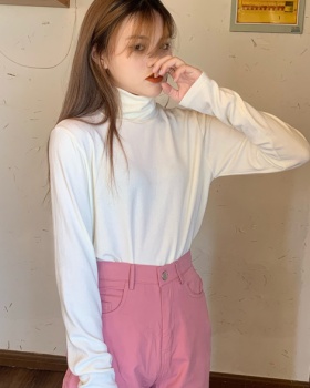 Spring winter basis pure high collar bottoming shirt