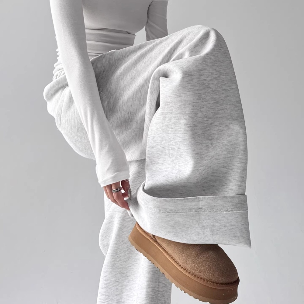 Printing long pants drawstring casual pants for women