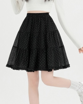Spring and summer wood ear short skirt five tenths cake skirt