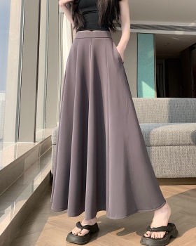 Wide leg mopping skirt spring and summer long skirt