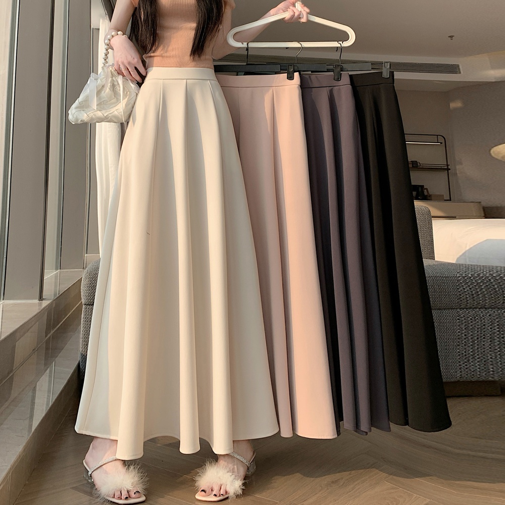Wide leg mopping skirt spring and summer long skirt