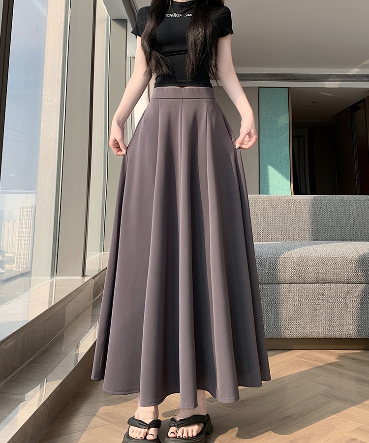 Wide leg mopping skirt spring and summer long skirt