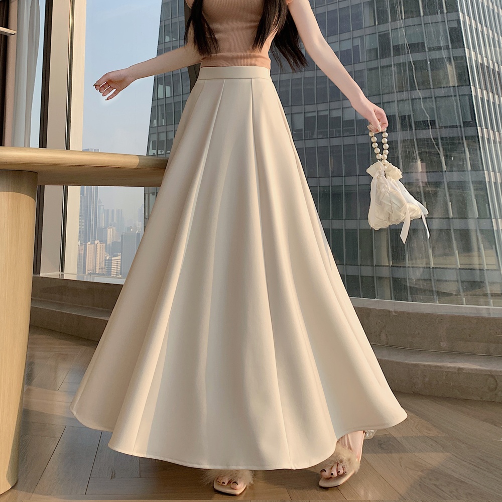 Wide leg mopping skirt spring and summer long skirt