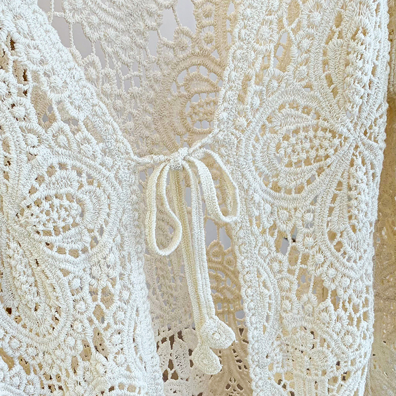 Hollow crochet cardigan spring all-match shawl