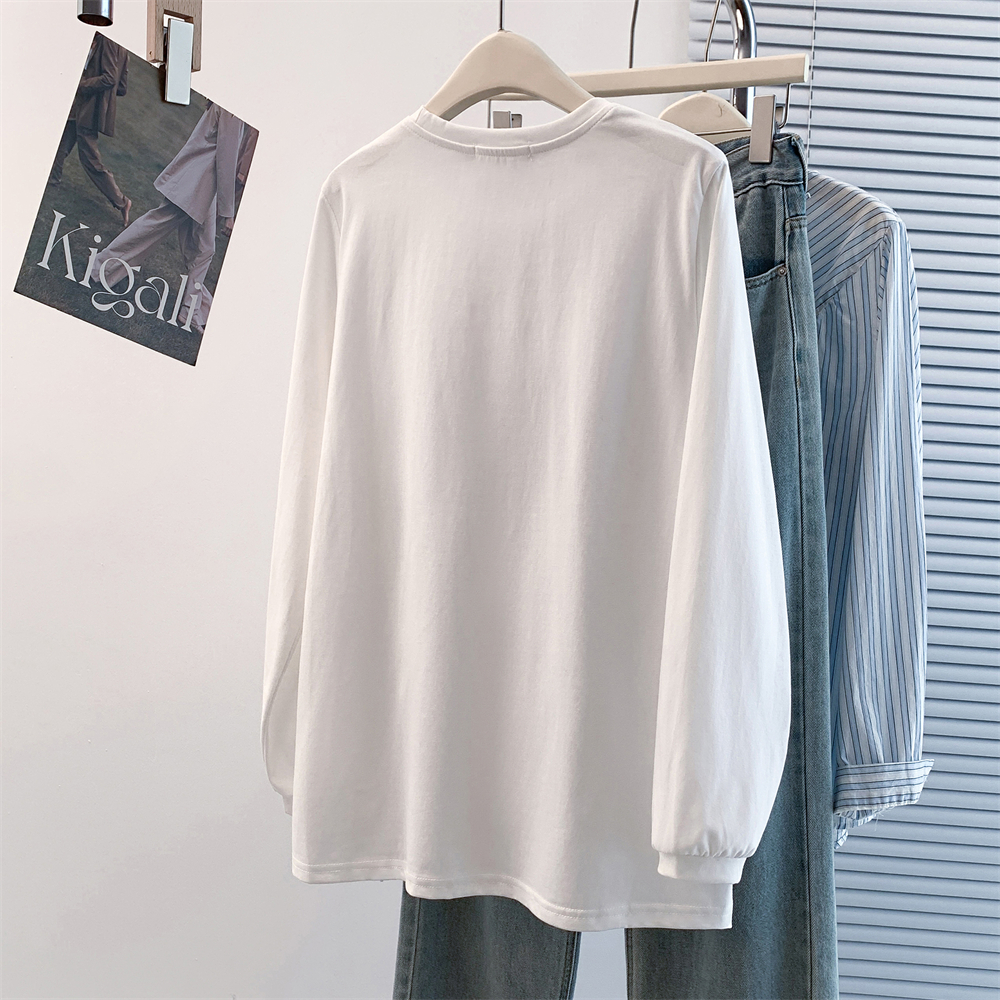 Unique frenum tops all-match irregular T-shirt