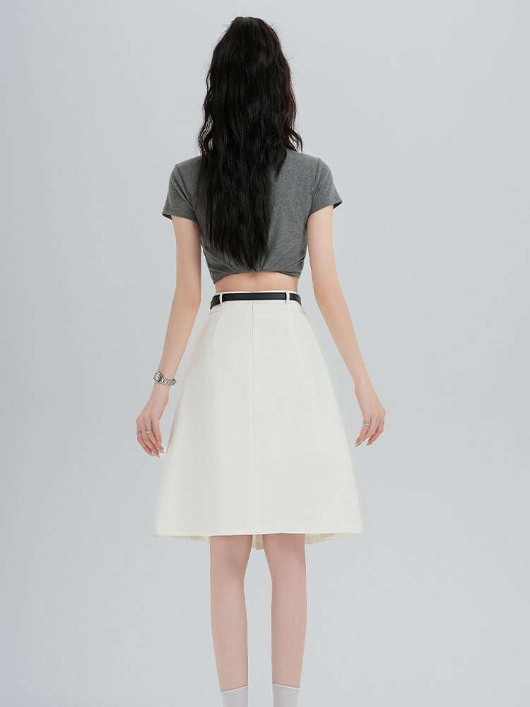 High waist short skirt college style business suit for women