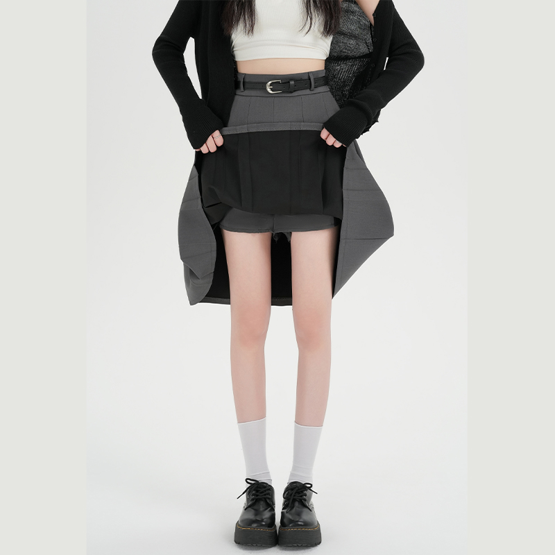 High waist short skirt college style business suit for women