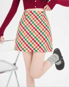 High waist short skirt woolen skirt for women