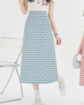 Heart all-match spring and summer split skirt for women