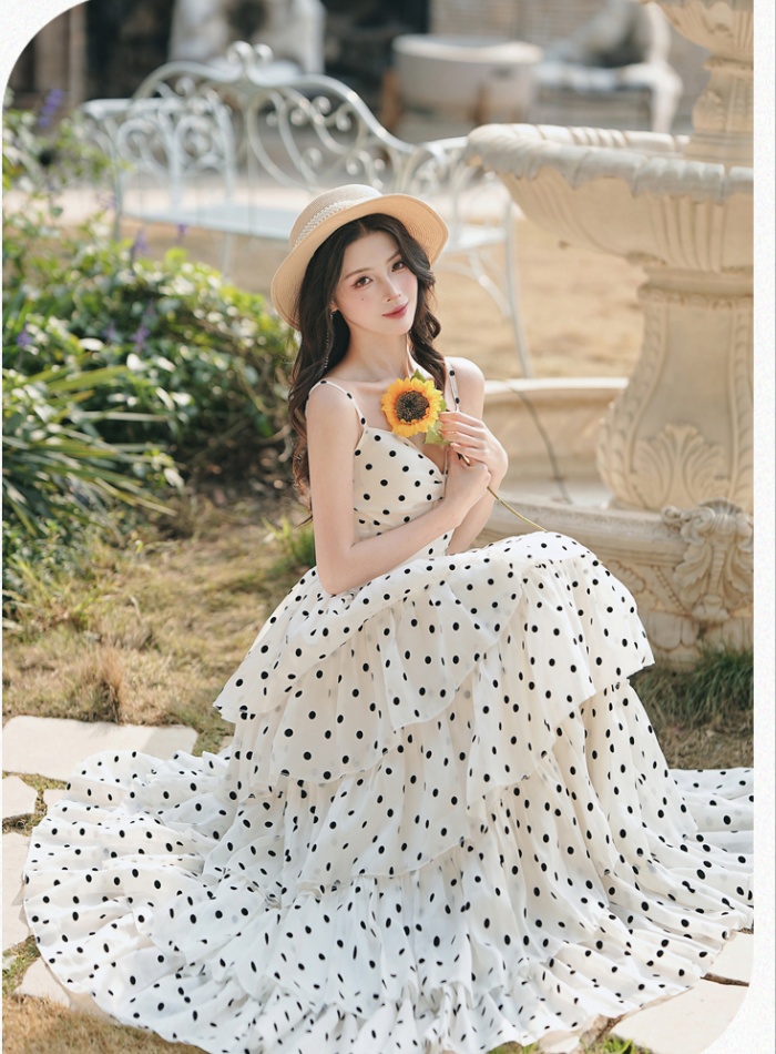 Cake vacation cardigan polka dot dress a set