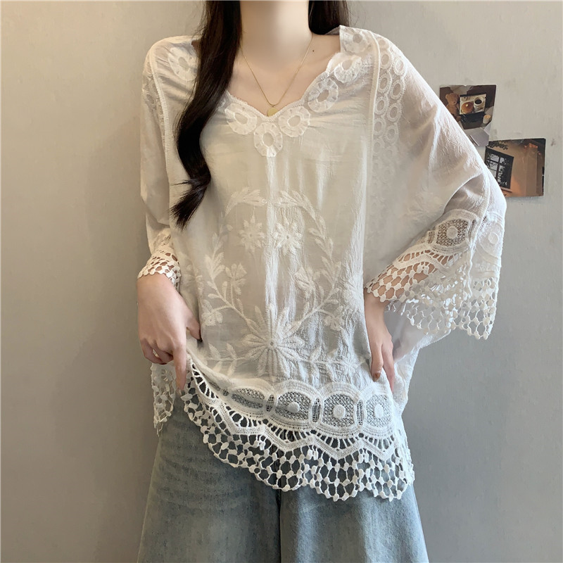 Hollow embroidery tassels large yard lace tops