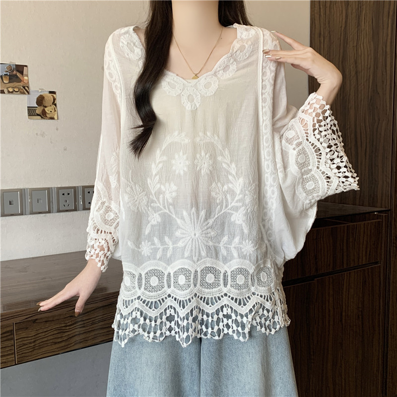 Hollow embroidery tassels large yard lace tops
