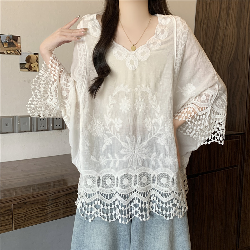 Hollow embroidery tassels large yard lace tops