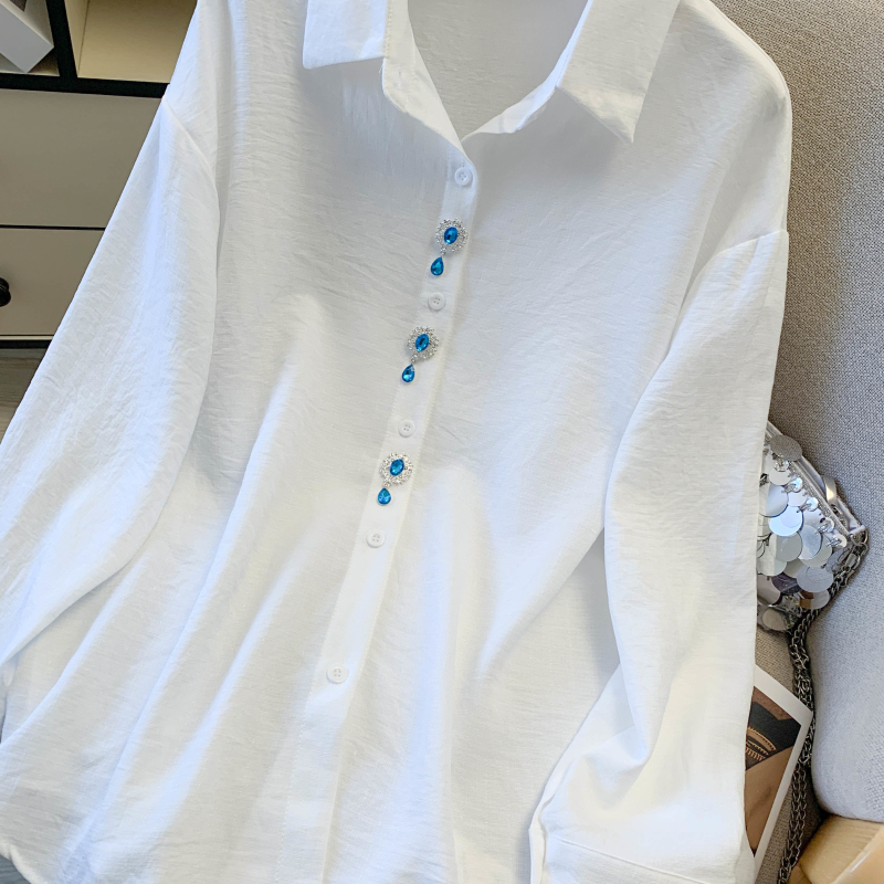 Outside the ride loose tops long sleeve Korean style coat