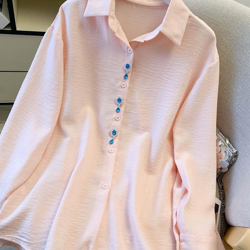 Outside the ride loose tops long sleeve Korean style coat