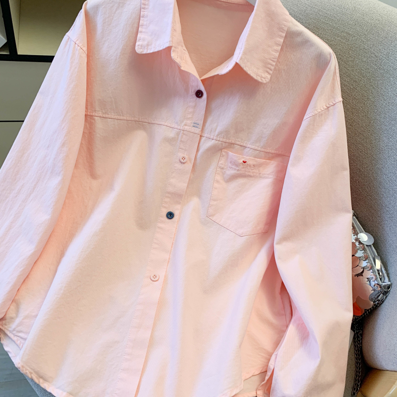 Long sleeve college style shirt colors buckle coat for women