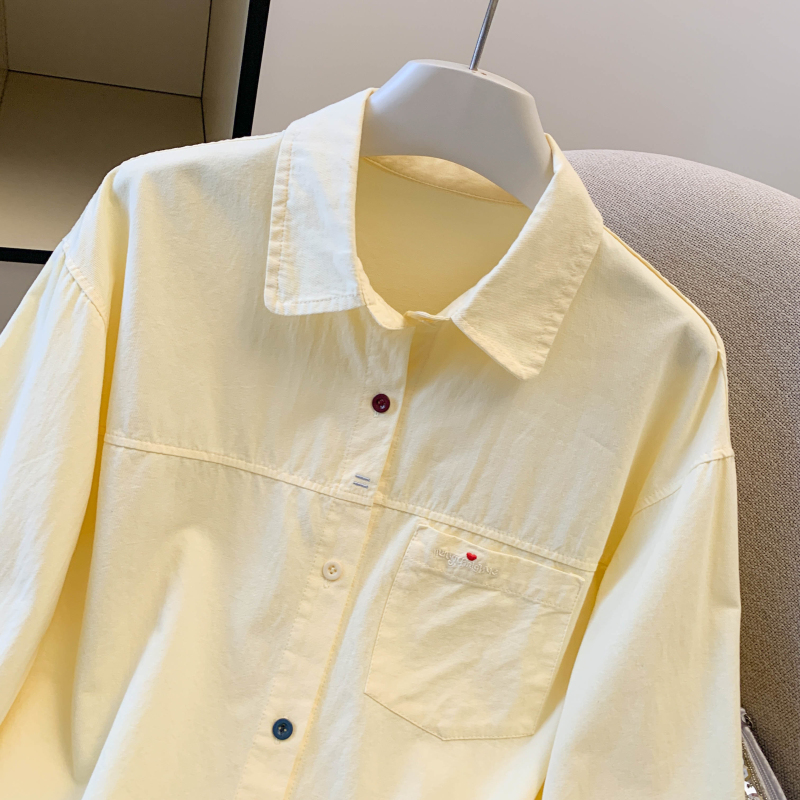 Long sleeve college style shirt colors buckle coat for women