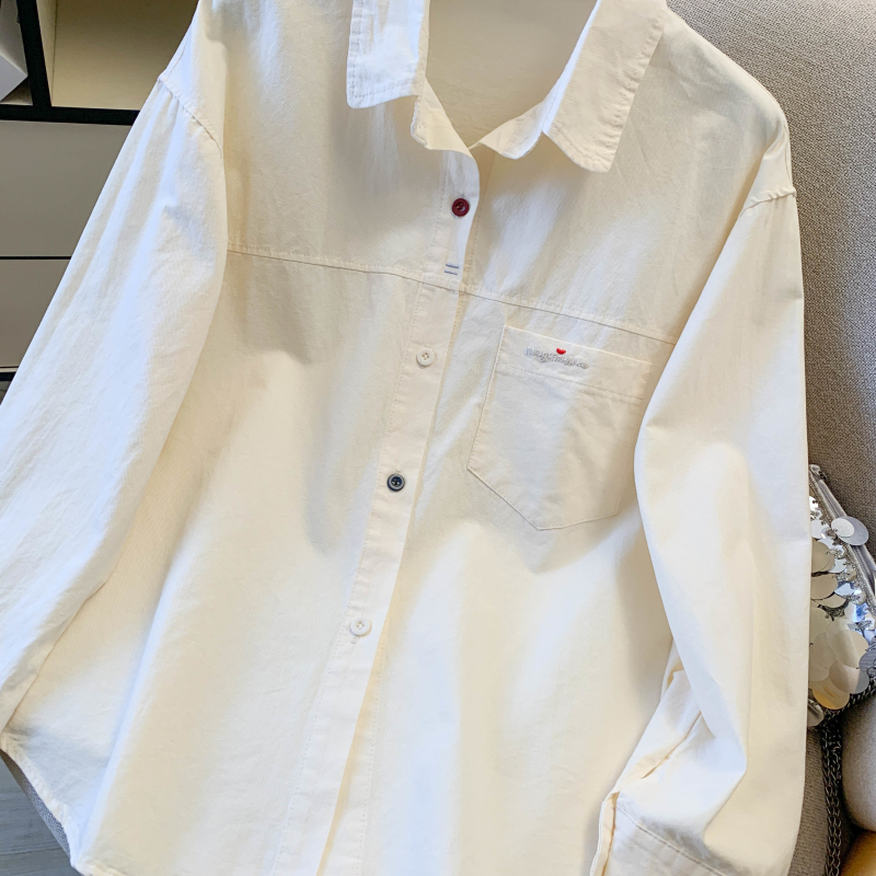 Long sleeve college style shirt colors buckle coat for women