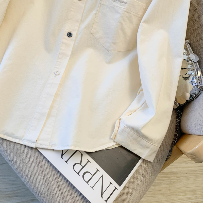 Long sleeve college style shirt colors buckle coat for women