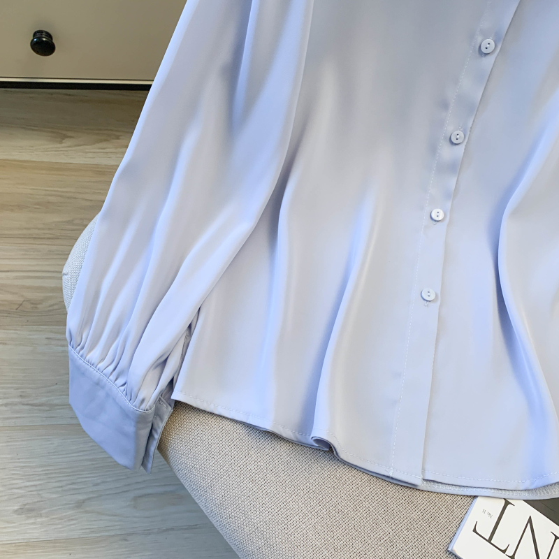 Personality long sleeve shirt spring pure tops for women