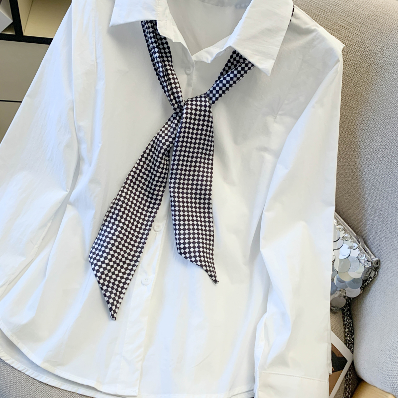 Long sleeve pure cotton tops spring scarves for women