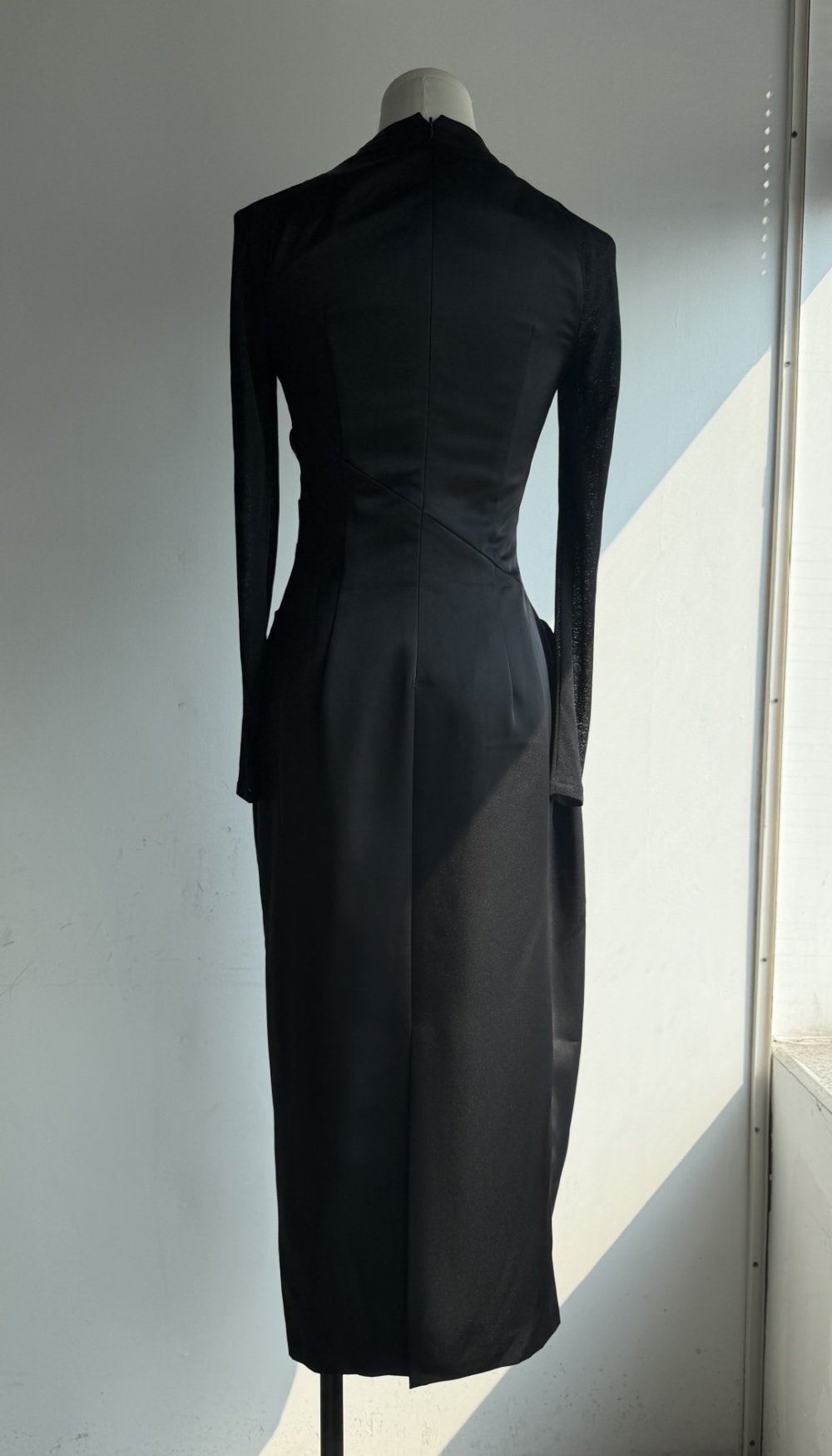 Elegant chouzhe fold dress satin splice formal dress