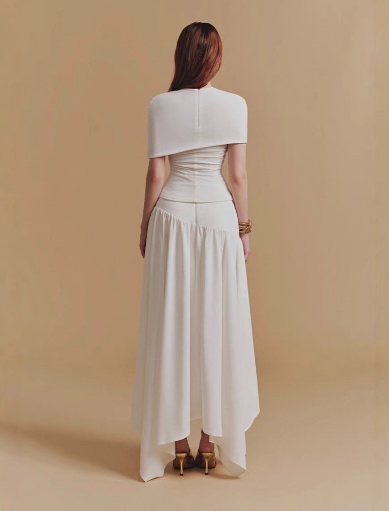 Niche irregular tops temperament skirt 2pcs set