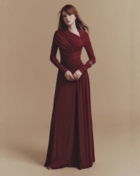 Autumn mopping formal dress long sleeve niche dress