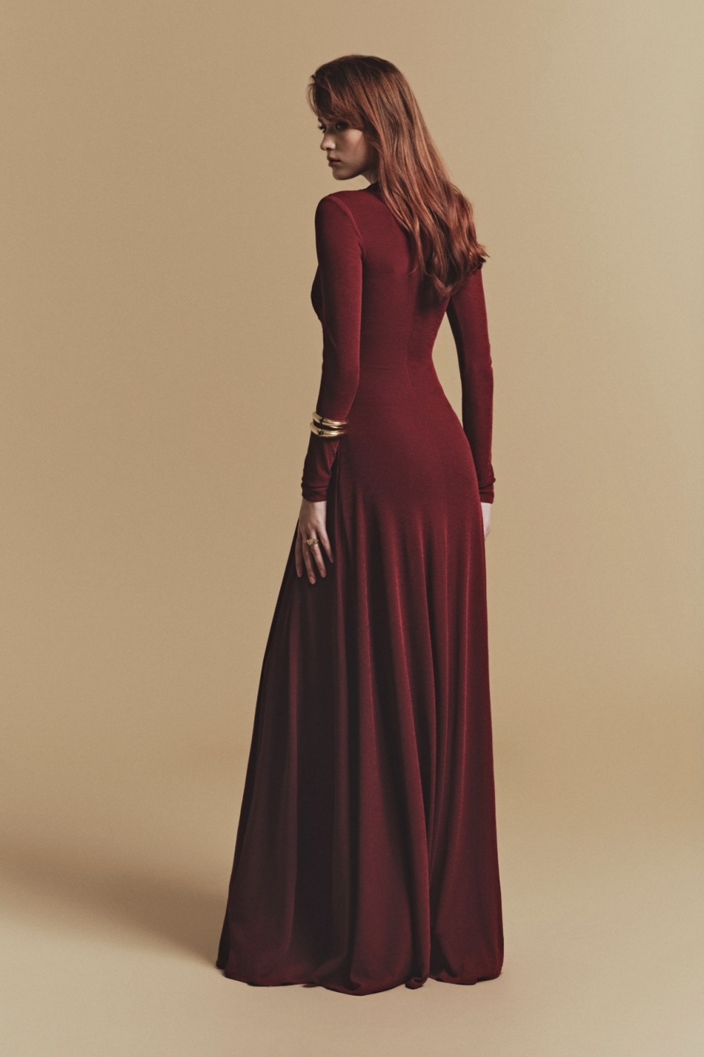 Autumn mopping formal dress long sleeve niche dress