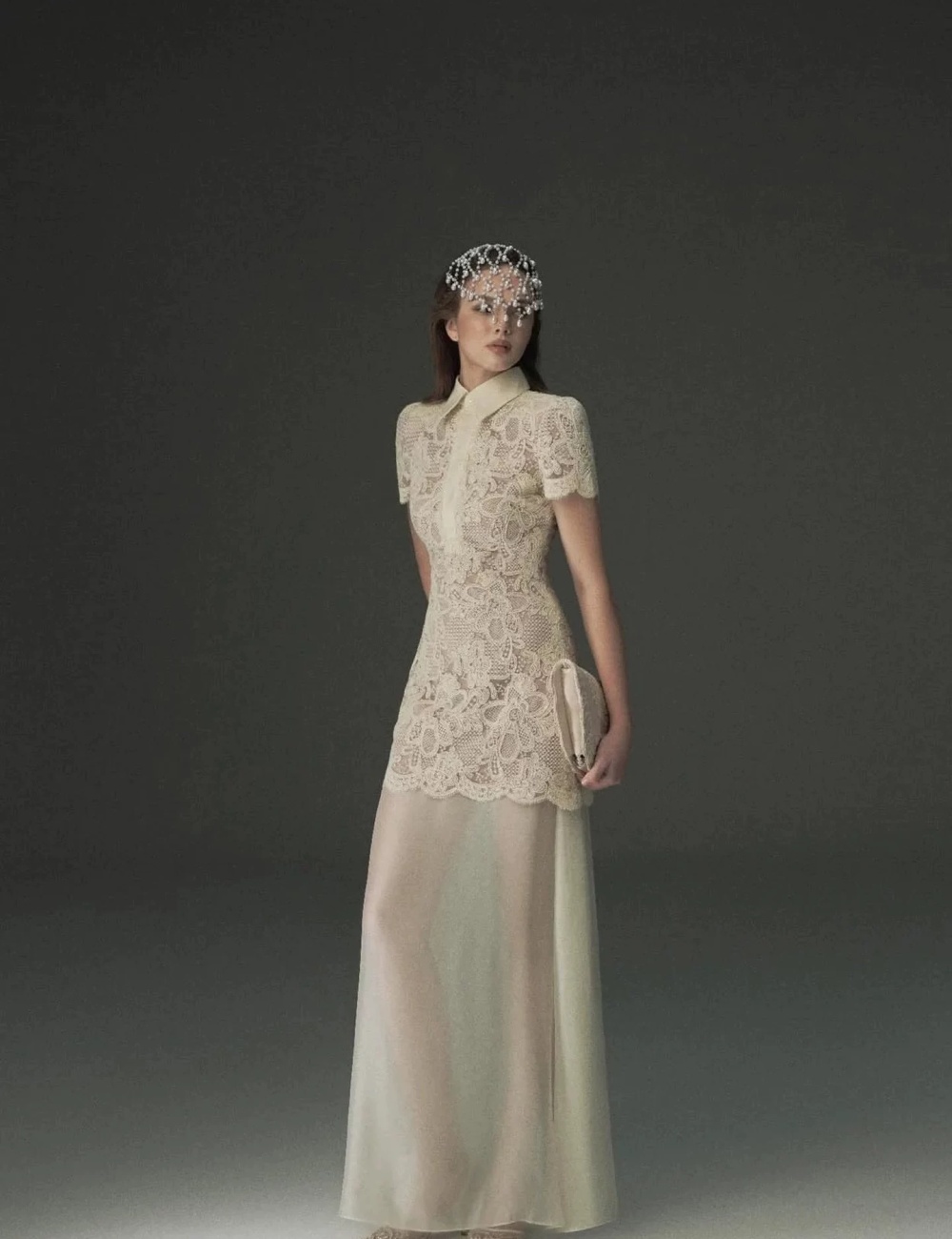 Hollow pinched waist short sleeve dress for women