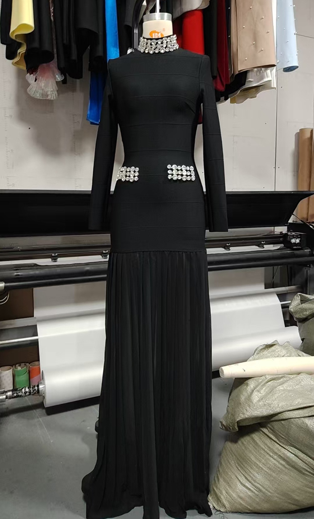 Elegant long dress elasticity evening dress for women