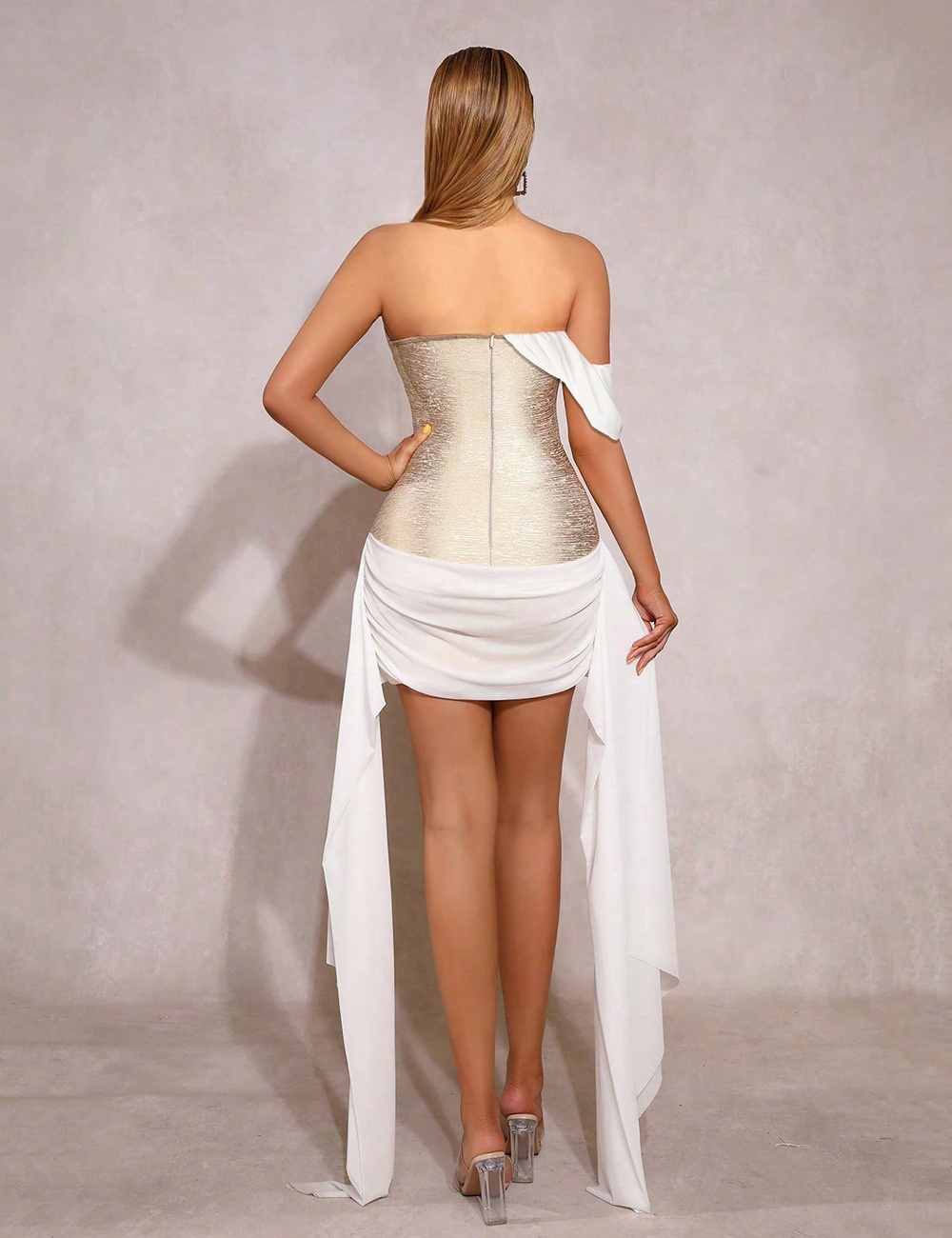 Ladies club bandage T-back sexy streamer party dress