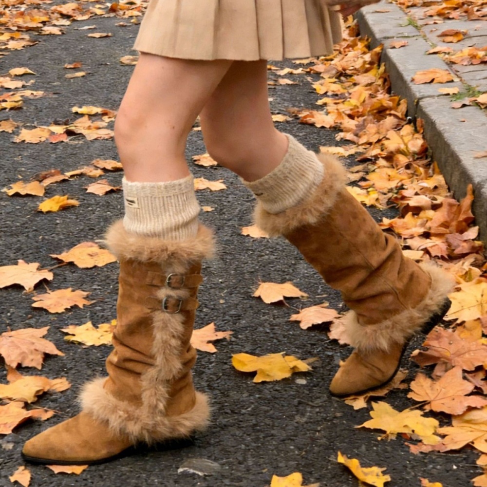 Thick crust thermal snow boots long tube women's boots