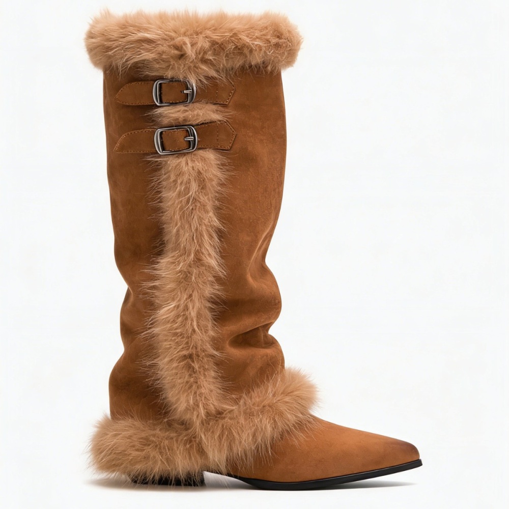 Thick crust thermal snow boots long tube women's boots