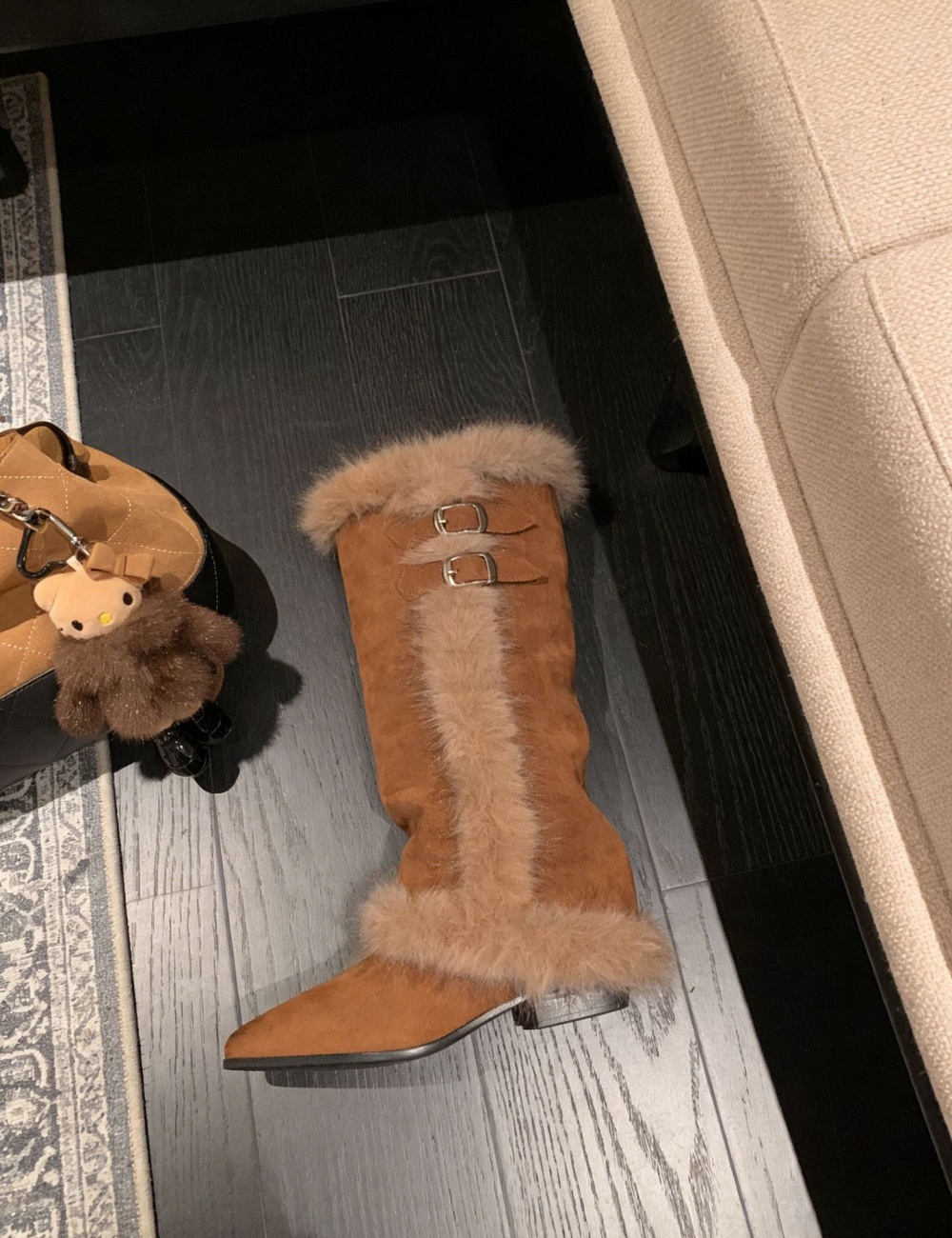 Thick crust thermal snow boots long tube women's boots