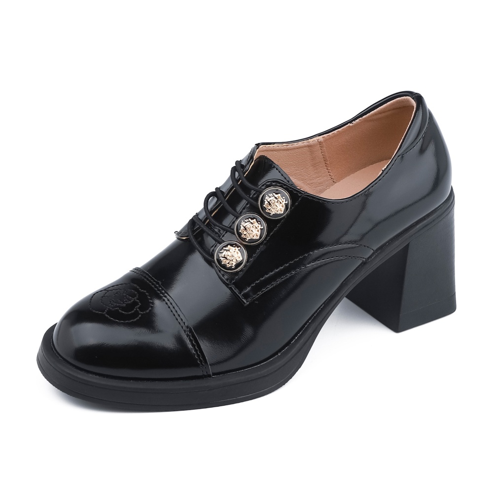 Spring loafers heighten leather shoes for women