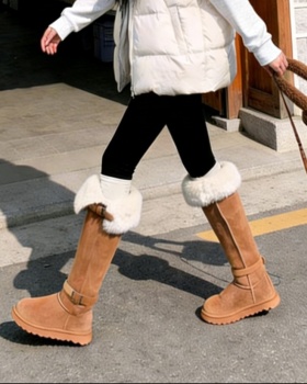 Wears outside elmo boots thermal plus velvet thigh boots for women