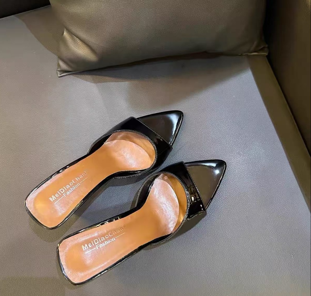 Fashion gold sexy sandals black summer slipsole slippers