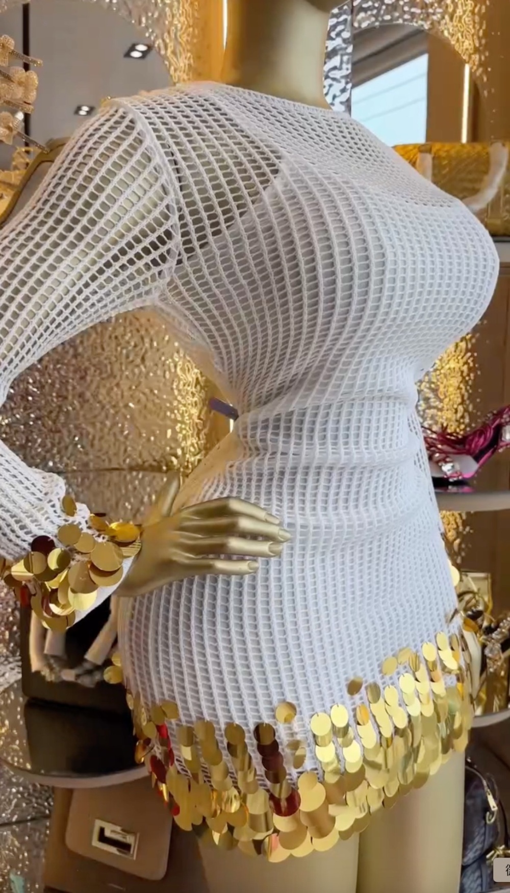 Temperament splice dress spring hollow strap dress