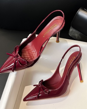 Enticement all-match sandals fashion bow stilettos