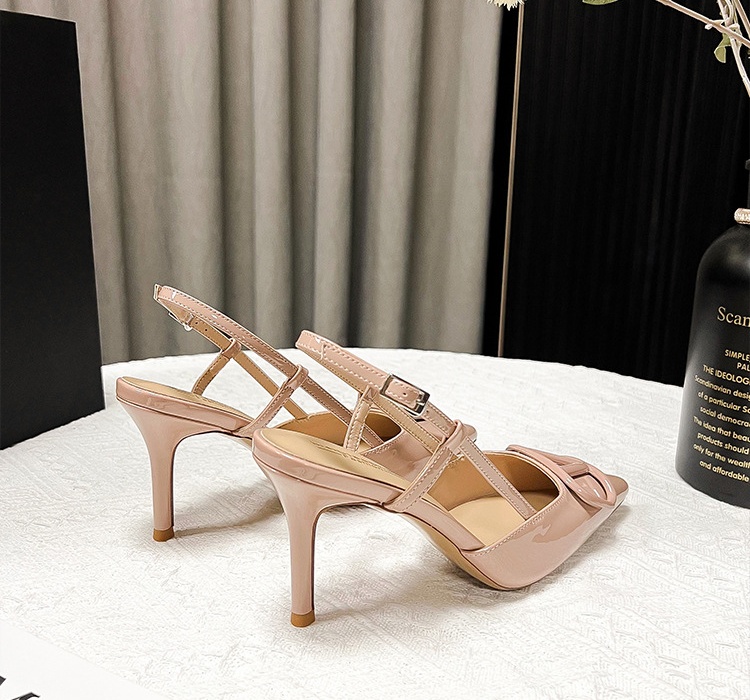 Sheepskin genuine leather stilettos temperament sandals