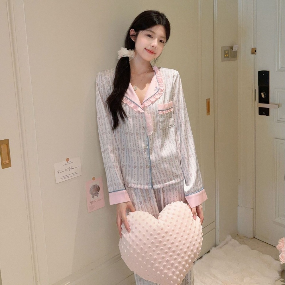 Wood ear homewear Korean style sweet pajamas for women