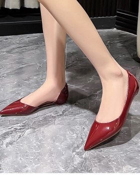 Spring and autumn temperament low pointed shoes for women