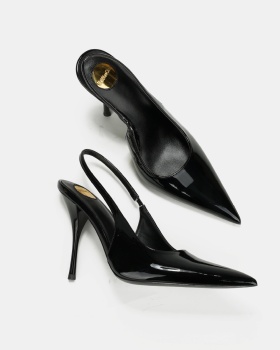 High-heeled white all-match spring simple pointed shoes