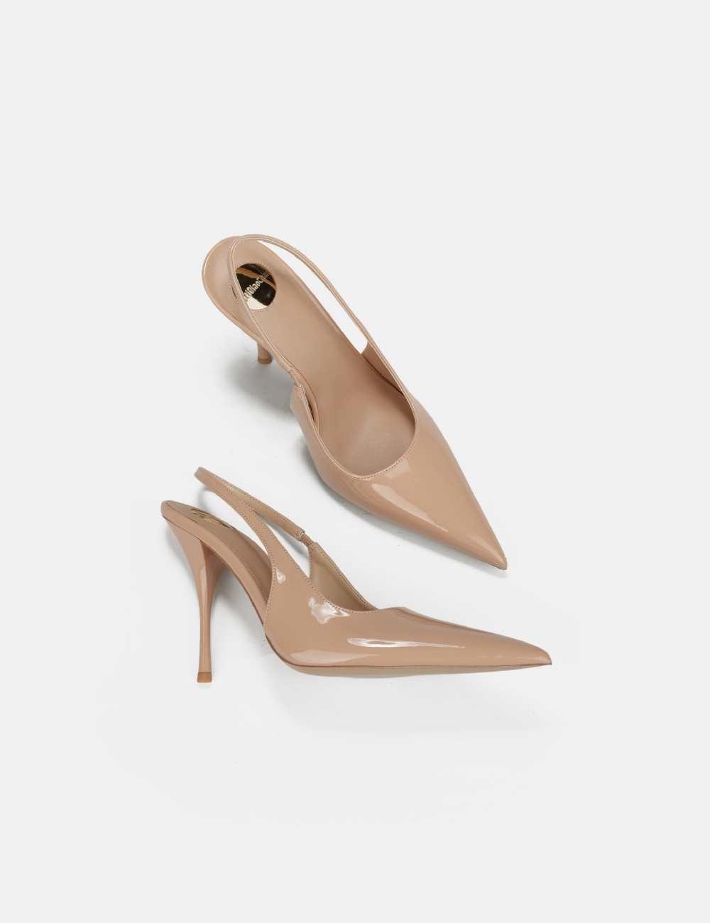 High-heeled white all-match spring simple pointed shoes