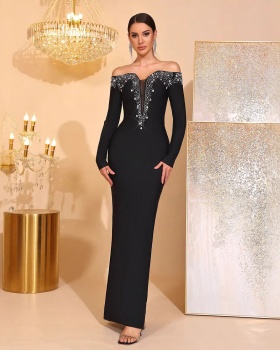 European style long dress temperament formal dress for women