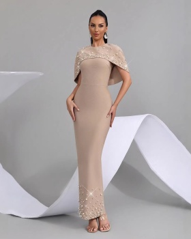 Elasticity beading dress bandage formal dress for women