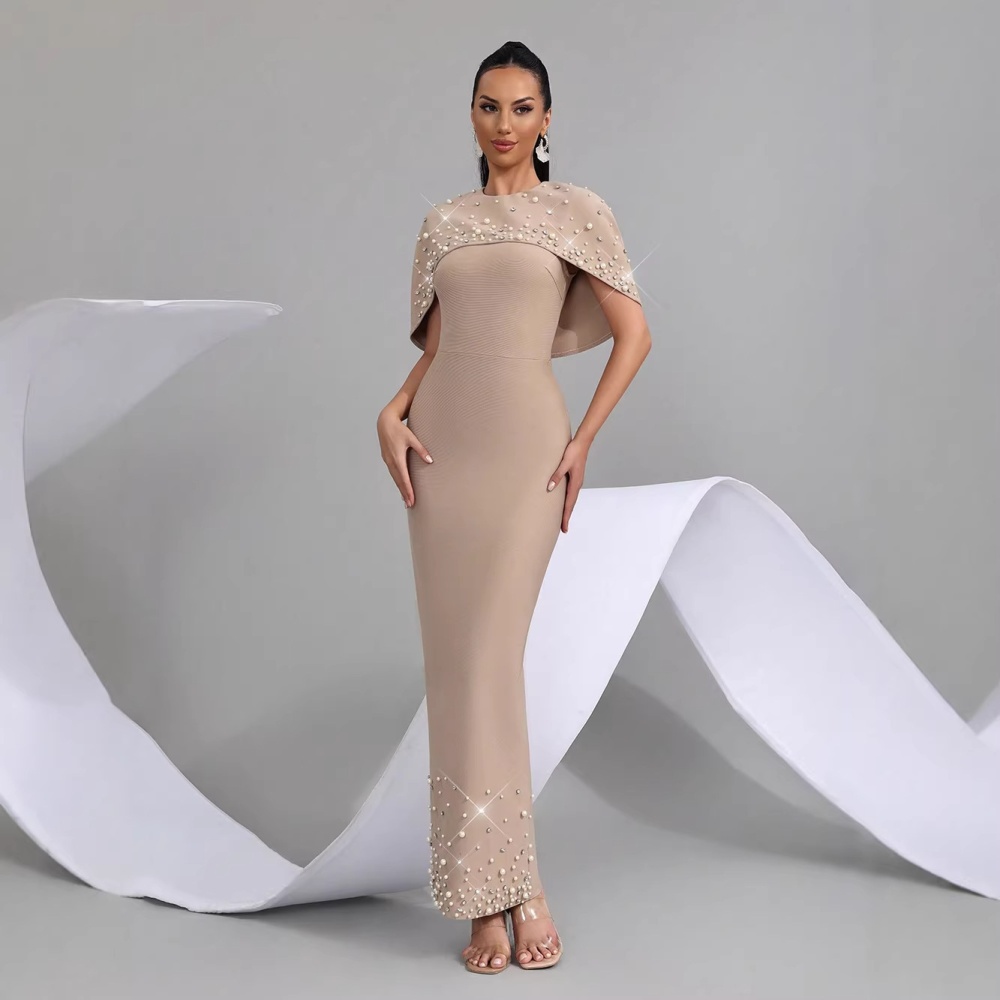 Elasticity beading dress bandage formal dress for women