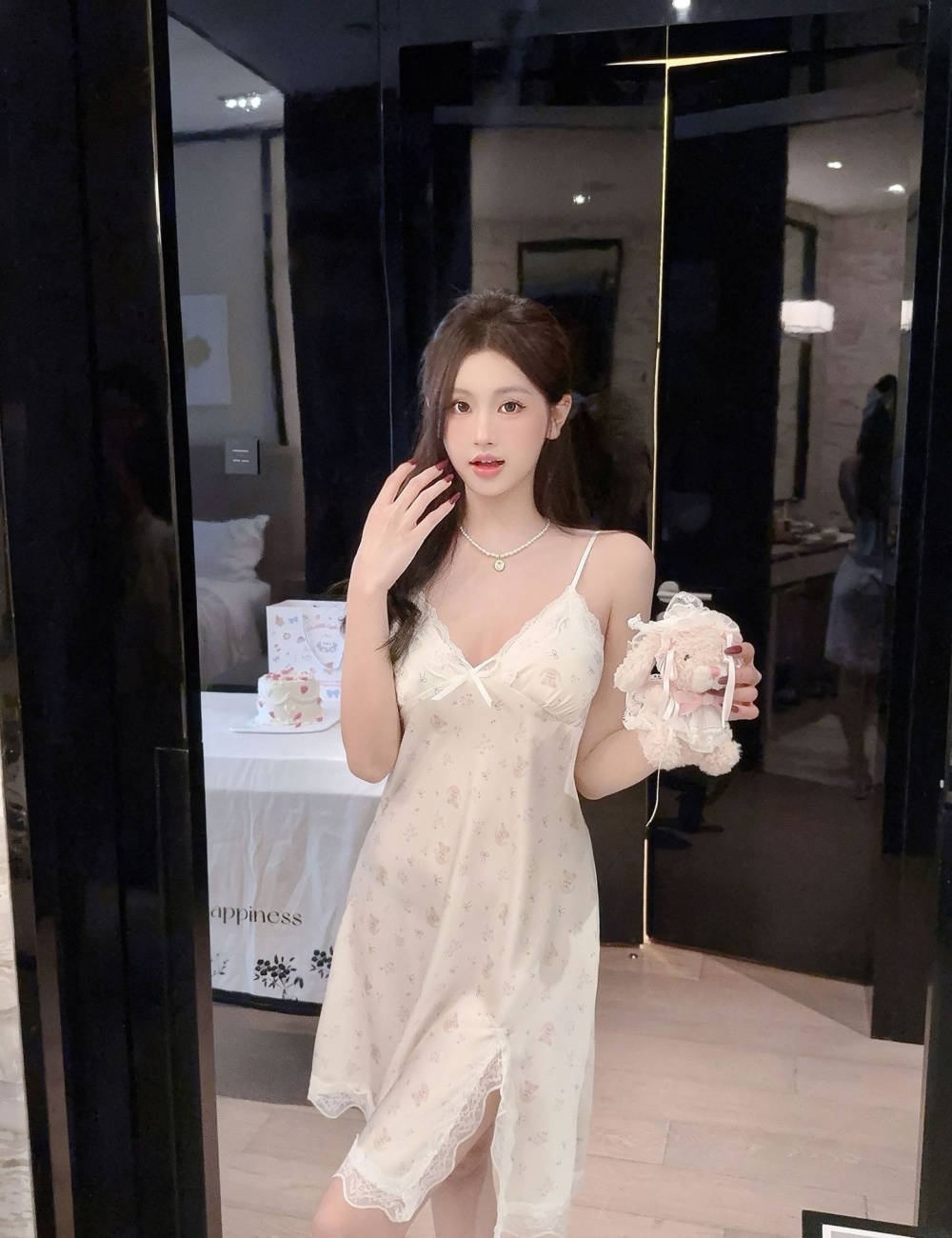 Enticement strap dress pajamas for women